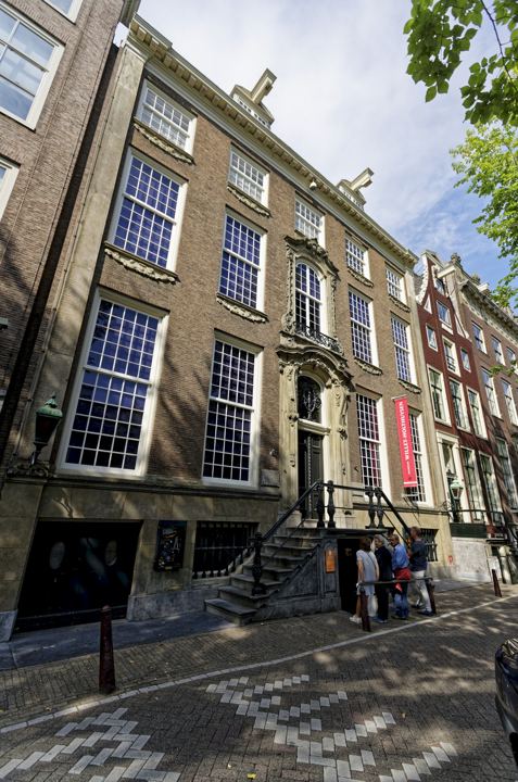 Historic canal house facade in Amsterdam