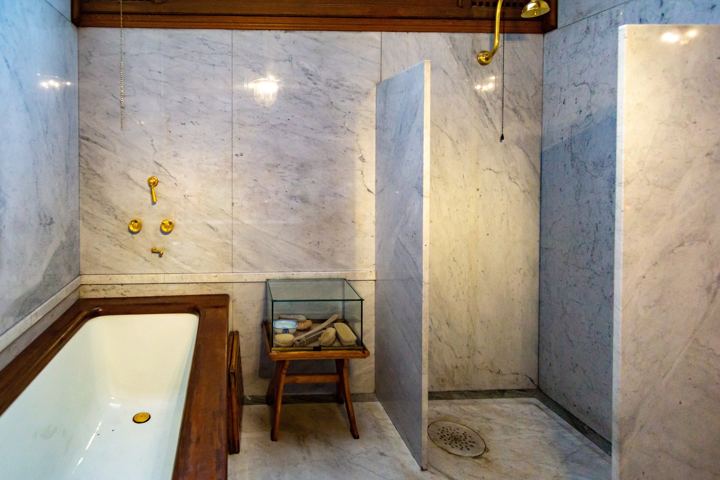 Historic marble bathroom