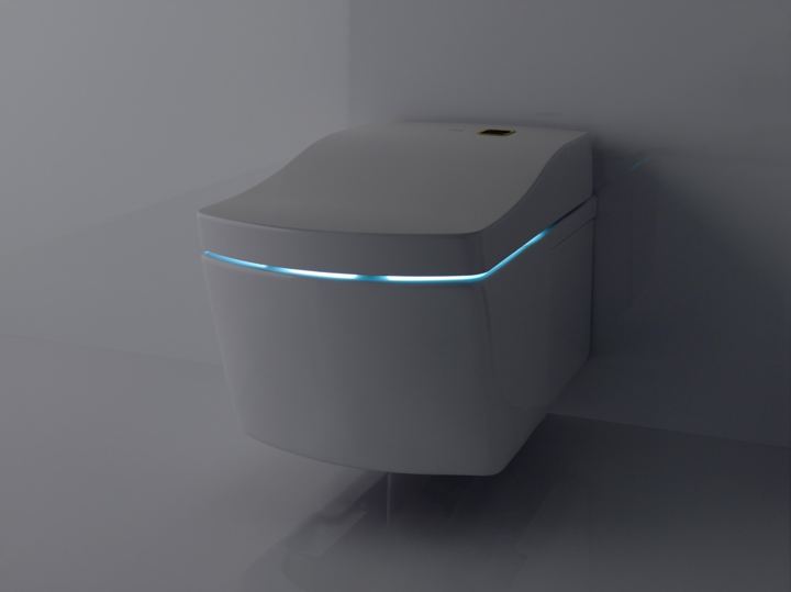 Wall-hung TOTO WASHLET toilet